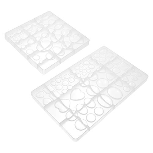 Housoutil 2 Stück Silikonformen für Cabochons DIY Schmuckanhänger Gießform Wiederverwendbar für Kreative Bastelprojekte für Epoxidharz und Schmuckherstellung von Housoutil