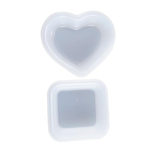Housoutil 2 Stück Silikonformen für DIY Tray Mold Herz und Quadratische Formen für Kreative Epoxidharz Projekte Leicht zu Reinigen Wiederverwendbar Langlebig und Flexibel Housoutil 2 Stück Silikonformen für DIY Tray Mold Herz und Quadratische Formen für Kreative Epoxidharz Projekte Leicht zu Reinigen Wiederverwendbar Langlebig und Flexibel von Housoutil