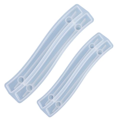 Housoutil 2 Stück Teiliges Silikonform für Fruchtplatten Griffe Gießform für Epoxidharz Diy Silikonform zur Herstellung Dekorativer Handgriffe für Tabletts für Zuhause und Restaurant von Housoutil