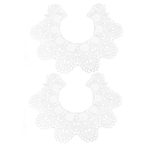 Housoutil 2 Stück Teiliges Weiß Blumen Stickerei Wasserlöslicher DIY blusenkragen für Damen Leichter Hautfreundlicher Spitzenapplikationseinsatz Kreativ und Modisch für Kleider und Kostüme Housoutil 2 Stück Teiliges Weiß Blumen Stickerei Wasserlöslicher DIY blusenkragen für Damen Leichter Hautfreundlicher Spitzenapplikationseinsatz Kreativ und Modisch für Kleider und Kostüme von Housoutil