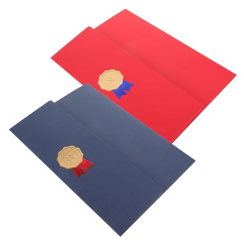 Housoutil 2 Stück Titelbild der Ehrenurkunde Papier Abdeckung Zertifikat deckt Zertifikat Fall falten ordner dokumentenmappe briefumschläge Zertifikatsinhaber in Briefgröße Urkundenhülle von Housoutil