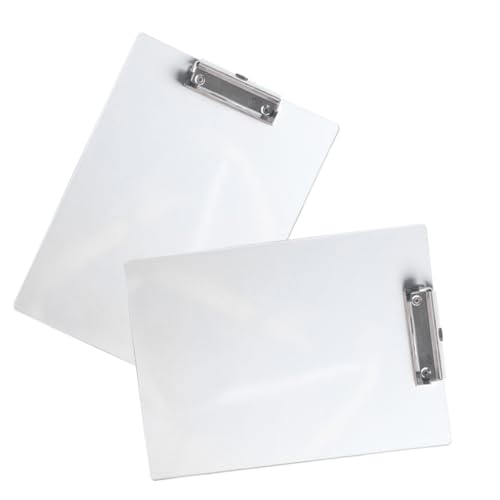 Housoutil 2 Stück Transparentes Klemmbrett für Dokumente Schreibunterlage und Organizer aus Strapazierfähigem Pet Material für Büro Catering Housoutil 2 Stück Transparentes Klemmbrett für Dokumente Schreibunterlage und Organizer aus Strapazierfähigem Pet Material für Büro Catering von Housoutil
