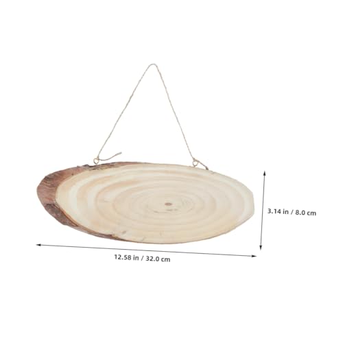Housoutil 2 Stück Unbehandelte Oval Blank Holzscheiben mit Jute Seil für Diy Dekoration und Breit für Bastelprojekte Hochzeitsmittelstücke und Wandkunst von Housoutil