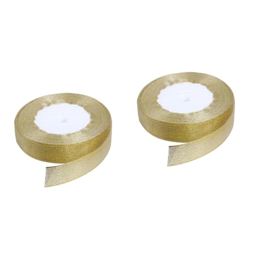 Housoutil 2 Stück Weihnachts Geschenkband Gold Satin Geschenkverpackung Schleifenband für DIY Basteln Dekorationen Candy Box Schleifen Weihnachtsdeko Housoutil 2 Stück Weihnachts Geschenkband Gold Satin Geschenkverpackung Schleifenband für DIY Basteln Dekorationen Candy Box Schleifen Weihnachtsdeko von Housoutil