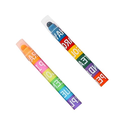 Housoutil 2 Stück Zusammensteckbare Marker Stifte Fluoreszierende Textmarker Farben für Schule Kreatives Robuste und Langlebige Stifte für Poster und Graffiti von Housoutil