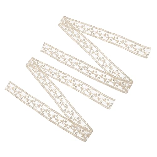 Housoutil 2 Stücke Diy Bastelmaterial für Haarschmuck Goldgestickte und Spitzenbänder für Schleifen und Dekoration für Verschiedene Bastelprojekte von Housoutil