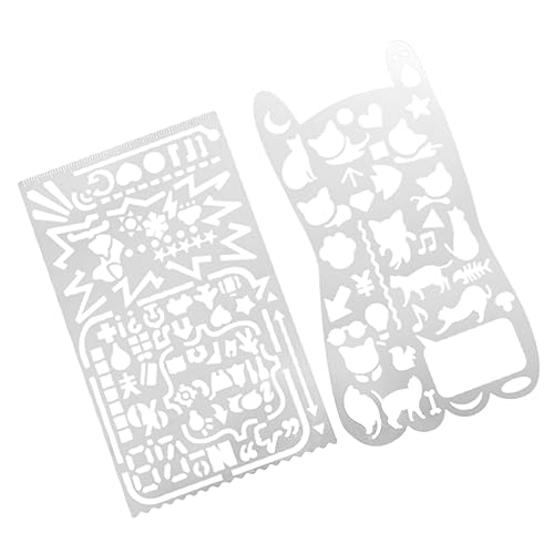 Housoutil 2 Stücke Schablonen für Basteln Geometrische Designs für Scrapbooking Diy Kunstprojekte und Langlebig für Erwachsene von Housoutil