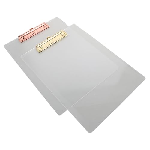 Housoutil 2 Transparente Klemmbretter Im A4 Format Vielseitig Einsetzbarer Papierblock Mit Stabilem Clip Für Bürobedarf – Kunststoffbrett Für Einfaches Anzeigen Von Dokumenten Housoutil 2 Transparente Klemmbretter Im A4 Format Vielseitig Einsetzbarer Papierblock Mit Stabilem Clip Für Bürobedarf – Kunststoffbrett Für Einfaches Anzeigen Von Dokumenten von Housoutil
