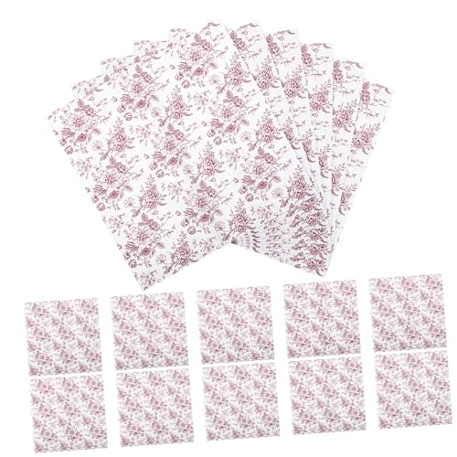 Housoutil 20 Blatt Geschenkpapier Creme Geschenkpapier Rosa Geschenkpapier Packpapier Blumenstrauß Geschenkpapier Seidenpapier Geschenkpapier Blumenpapier Blumenpapier Rot von Housoutil