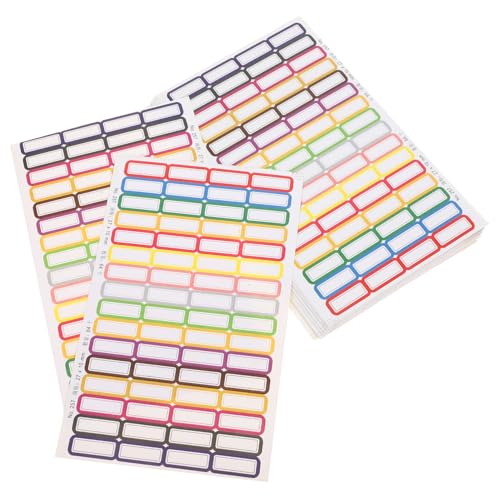 Housoutil 20 Blatt Namensaufkleber Namensetiketten für Wasserfeste Etiketten für Flaschen Aufkleber für Namensschilder Stift Aufkleber Produkt -Tags selbstklebendes Etikettenpapier von Housoutil