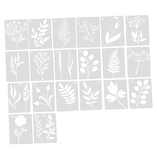 Housoutil 20 Blatt Pflanzen Malvorlagen Stencil Pet Wandmalerei Schablonen für Diy Wanddekoration Langlebig und Sicher für Erwachsene Housoutil 20 Blatt Pflanzen Malvorlagen Stencil Pet Wandmalerei Schablonen für Diy Wanddekoration Langlebig und Sicher für Erwachsene von Housoutil