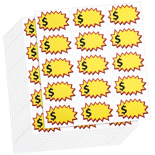 Housoutil 20 Blatt Preisaufkleber Punkt Zeichen Anzeigen Abnehmbarer Aufkleber Aufhänger Lebensmitteletiketten Mini Verkaufen Halter Clip- Bindemittel Stand Yellow Kupferplattenaufkleber Housoutil 20 Blatt Preisaufkleber Punkt Zeichen Anzeigen Abnehmbarer Aufkleber Aufhänger Lebensmitteletiketten Mini Verkaufen Halter Clip- Bindemittel Stand Yellow Kupferplattenaufkleber von Housoutil