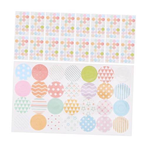 Housoutil 20 Blatt Schutzaufkleber -Etikett Bindemittel unterlagen Klebeetiketten schulmaterial Lochverstärker für Papier Locher lose bunt Verstärkungsetiketten Lochverstärker aus Papier von Housoutil