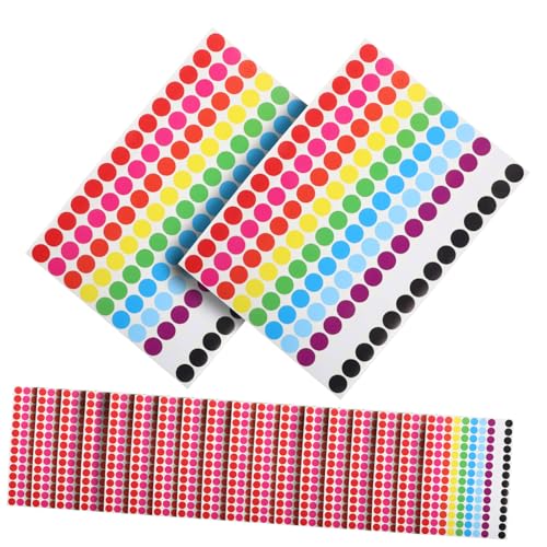 Housoutil 20 Blatt farbige aufkleber selber machen Punkt Planer Runde Etiketten geformt groß kleine Klebeetiketten Self-Hesive-Kreis-Aufkleber-Etikett Farbcodierungsaufkleber runde Aufkleber von Housoutil
