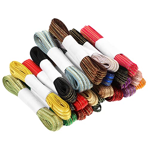 Housoutil 20 Rollen Geschenkverpackungsband seidenband ribbon geschenksband Geschenkband für Ostern eheringe Satinband Rosa Gelb Schleife DIY Bastelband gestaltetes Geschenkband Polyester von Housoutil