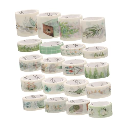 Housoutil 20 Rollen Washi Tape Dekorative Diy Klebebänder für Scrapbooking Journaling und Kreative Projekte Hochwertiges Papier Zufällige Designs für Studenten von Housoutil