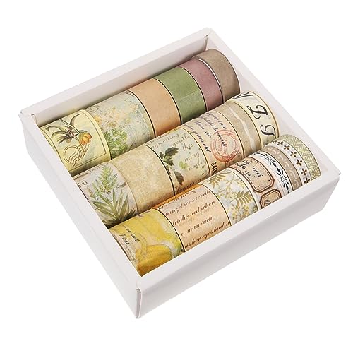 Housoutil 20 Rollen Washi-Tape-Set ästhetisch Tagebuchband Schrottbuch Journaling Pergament dekorative Washi-Klebebänder Vintage Washi Tape Geschenkbänder Partyzubehör Papier von Housoutil