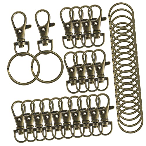 Housoutil 20 Sätze Schwenkbare Schlüsselringe mit Karabinerhaken Teiliges Set Langlebigem Zinklegierung für Schlüssel DIY Projekte Lanyards und Taschen Vielseitige Verbindungsclips für Housoutil 20 Sätze Schwenkbare Schlüsselringe mit Karabinerhaken Teiliges Set Langlebigem Zinklegierung für Schlüssel DIY Projekte Lanyards und Taschen Vielseitige Verbindungsclips für von Housoutil
