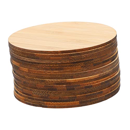 Housoutil 20 Stück Bambus Malmaterialien Kreise Bretter Dekoration Zahlen DIY Unfertige Kreise Unfertige Holzscheiben Namen Und Rohlinge Wand Unfertige Runde Chips von Housoutil