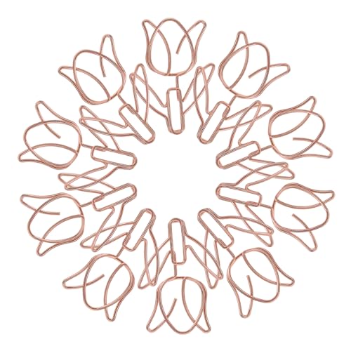 Housoutil 20 Stück Büroklammer Papierclips Klammern für Papier Metall Roségold Housoutil 20 Stück Büroklammer Papierclips Klammern für Papier Metall Roségold von Housoutil