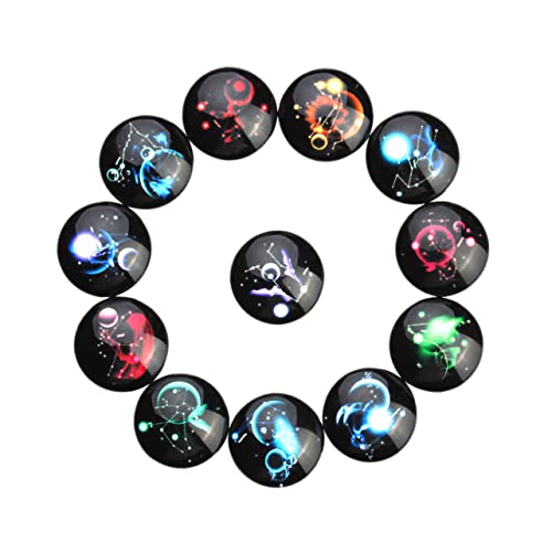 Housoutil 20 Stück Cabochons mit Sternen Muster Gemischte Farben Diy Schmuckzubehör für Handarbeiten und Dekorationen von Housoutil