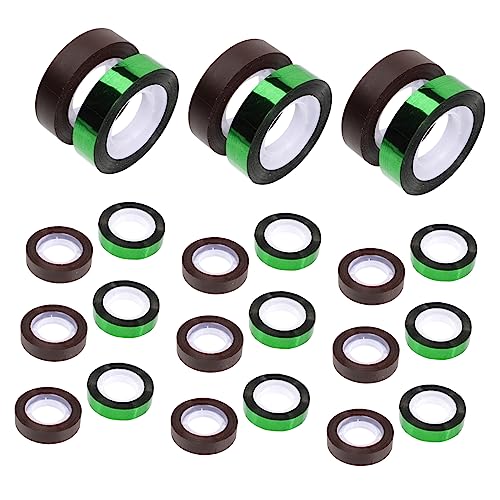 Housoutil 20 Stück Diy Blumentape Wasserdichtes Klebeband für Blumenarrangements Hochzeit und Heimdekoration Dunkelbraun Leuchtendes Grün von Housoutil