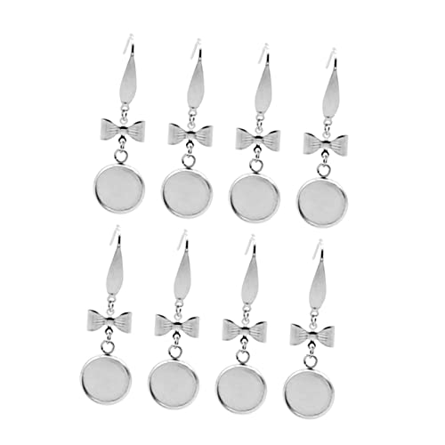 Housoutil 20 Stück Diy Ohrschmuck Metallplatten Disc Basis Ohrhaken für Stilvolle Ohrringe Innendurchmesser Zubehör für Schmuckherstellung für Frauen Silber von Housoutil
