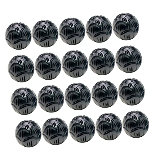 Housoutil 20 Stück Ebenholzperlen Perlen für Armbänder Armbandperlen Schmuck Buddha Rosenkranz Zubehör Bastelperlen selber machen geschnitzte Holzperlen Hölzern Black von Housoutil