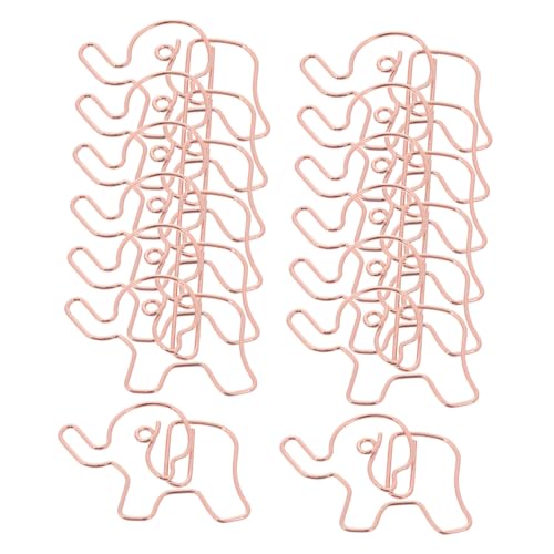Housoutil 20 Stück Elefanten-büroklammer Bürobedarf Für Männer Büroklammern in Tierform Lesezeichen-clip Büroklammern Groß Schicke Büroklammern Papierclip Metall Rose Housoutil 20 Stück Elefanten-büroklammer Bürobedarf Für Männer Büroklammern in Tierform Lesezeichen-clip Büroklammern Groß Schicke Büroklammern Papierclip Metall Rose von Housoutil