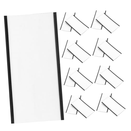 Housoutil 20 Stück Etikettenhalter Etiketthalter Magnete für Schränke Magnetetiketten für Klassenzimmer Magnetischer Schilderhalter Magnetstreifen-Etiketten Weicher Magnet aus Gummi Weiß von Housoutil