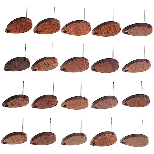 Housoutil 20 Stück Hängende Ohrringzubehör Post Rücken Zucht Ohrringrückseiten für Ohrstecker schmuckherstellung schmuck machen DIY-Schmuck ohrringe DIY ohrring stifte Ohrstecker Stift Holz von Housoutil