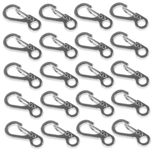 Housoutil 20 Stück Hängender Schnallenschmuck schmuck verschluss schmuck karabiner mini carabiner Mini-Karabiner Zahnradhalterclip Kletterkarabiner kleine Karabinerhaken mini Zinklegierung von Housoutil