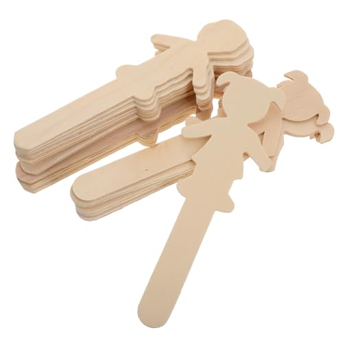 Housoutil 20 Stück Holz Eisstäbchen Unvollendete Bastelstäbchen Junge und Mädchen Figuren für Kreative und Bastelprojekte für DIY Deko Housoutil 20 Stück Holz Eisstäbchen Unvollendete Bastelstäbchen Junge und Mädchen Figuren für Kreative und Bastelprojekte für DIY Deko von Housoutil