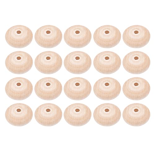 Housoutil 20 Stück Holzperlen für Diy Schmuck und Bastelarbeiten Natürliche Holzperlen für Armbänder Ketten und Kreative Projekte von Housoutil