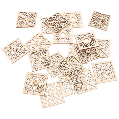 Housoutil 20 Stück Holzspäne Dekoration Bastelform Gebeizt Rustikal Floral Unvollendet Ornamente Etiketten Akzente Verzierung Blumen Geometrisch Quadratisch Scheiben Housoutil 20 Stück Holzspäne Dekoration Bastelform Gebeizt Rustikal Floral Unvollendet Ornamente Etiketten Akzente Verzierung Blumen Geometrisch Quadratisch Scheiben von Housoutil