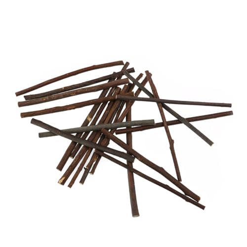 Housoutil 20 Stück Holzstäbchen Durchmesser für Diy Bastelprojekte und Fotodekorationen Holzfarbe von Housoutil