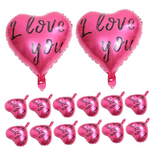 Housoutil 20 Stück Liebe Ballon Dekoration Hochzeit Jahrestag Lieferungen Ballongirland -Kit Glücklich Du Wille Valentinsballons Ballons Ballon sortiert Aluminium Rosy von Housoutil