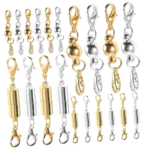 Housoutil 20 Stück Magnetverschlüsse Und -verschlüsse Für Halsketten Schlüssel Armbänder Schließe Magnetische Verschlüsse Für Schmuckherstellung Magnetischer Schmuckverschluss Metall von Housoutil