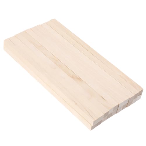 Housoutil 20 Stück Massives Holzstab Farbrührstäbchen aus Holz Holzstreifen Holzstäbchen Holzdübel Holzstöcke für Handwerk Bastelstöcke aus Holz Lindenholzstäbe Bastelstangen Beige von Housoutil