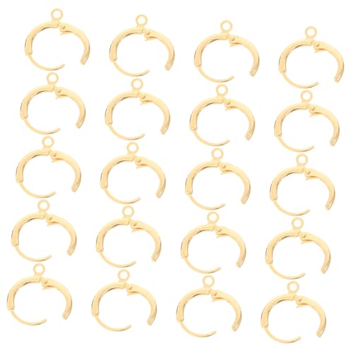 Housoutil 20 Stück Ohrclip -Ohrschnalle -Zubehör runder Ohrhaken Creolenfunde Ohrhaken für die Schmuckherstellung Ohrringe für die Schmuckherstellung runde Ohrhaken Kupfer Golden Housoutil 20 Stück Ohrclip -Ohrschnalle -Zubehör runder Ohrhaken Creolenfunde Ohrhaken für die Schmuckherstellung Ohrringe für die Schmuckherstellung runde Ohrhaken Kupfer Golden von Housoutil