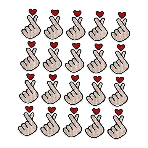 Housoutil 20 Stück Praktische Bügel Patches für Diy Kleidung Bestickte Stoffflicken für Handarbeiten und Mode Dekoration von Housoutil
