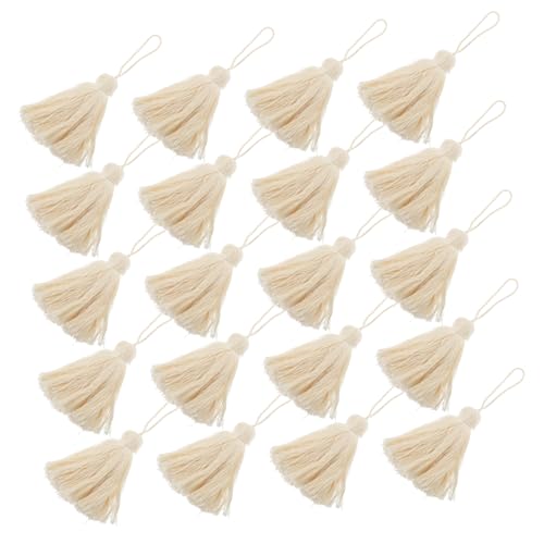 Housoutil 20 Stück Quastenanhänger Zum Basteln Lesezeichenquasten DIY Mit Pompons Vorhangquasten Zum Basteln Quastengirlande Süße Kleine Accessoires Fransendekoration von Housoutil