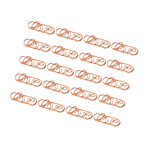 Housoutil 20 Stück Roségold Clips Kreative Büroklammern für Fotos Tickets für Notizbücher und Leicht und Tragbar für Zuhause Büro von Housoutil