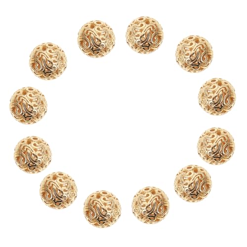 Housoutil 20 Stück Runde Holed Beads Diy Schmuck Bastelbedarf für Armbänder und Schlüsselanhänger Kreative Bastelaccessoires für Designs von Housoutil