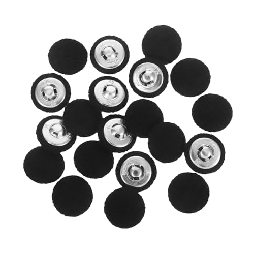 Housoutil 20 Stück Runde Stoffknöpfe mit Metallöse Stoffbezogene Knöpfe zum Nähen Dekorative Knöpfe für Anzüge Mäntel Hemden Smokings Pullover DIY Kleidung Verschönerung von Housoutil