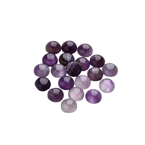 Housoutil 20 Stück Schmuck Zeit Accessoires Runden Lila Cabochons Für Die Schmuckherstellung Cabochons Flach Zurück Perlen Cabochon-stein Schmuckzubehör Wohnung Edelsteine Aufkleber Violett von Housoutil