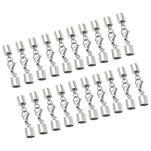 Housoutil 20 Stück Schnalle Aus Lederband Charm-armband-kette Halskette Verschlüsse Schließe Kabel Schmuck Verschluss Schmuckverschluss Kettenverschluss Hummerschere Silver Housoutil 20 Stück Schnalle Aus Lederband Charm-armband-kette Halskette Verschlüsse Schließe Kabel Schmuck Verschluss Schmuckverschluss Kettenverschluss Hummerschere Silver von Housoutil