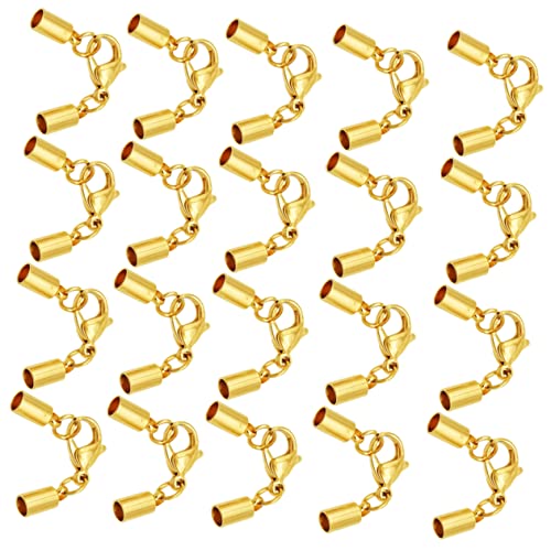Housoutil 20 Stück Schnalle aus Lederband Kettenverschlüsse und Verschlüsse Armbänder Halskette mit Knebelverschluss Sterling Schmuck Kettenverschluss Hummerschere Golden Housoutil 20 Stück Schnalle aus Lederband Kettenverschlüsse und Verschlüsse Armbänder Halskette mit Knebelverschluss Sterling Schmuck Kettenverschluss Hummerschere Golden von Housoutil