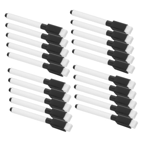 Housoutil 20 Stück Schwarzer Kern Löschbarer Stift Auf Wasserbasis Löschbare Whiteboard Marker Kleine Trocken Abwischbare Marker Trocken Abwischbare Whiteboard Stifte Trocken von Housoutil