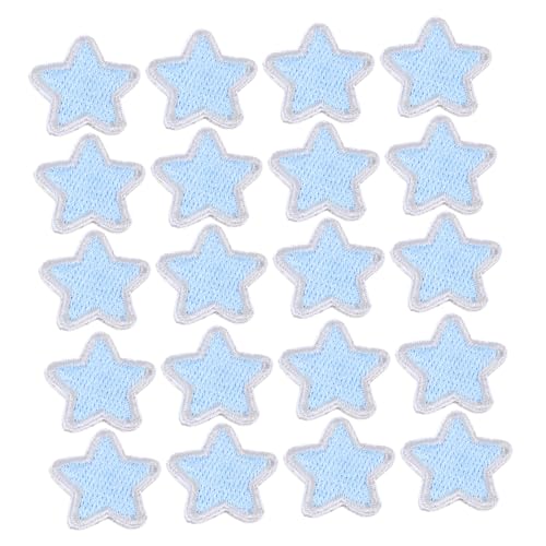 Housoutil 20 Stück Selbstklebende Fünfzackige Stern Aufnäher Dekorative Stickerei Patches für Kleidung Reparatur und Verzierung Langlebig und Hautfreundlich von Housoutil